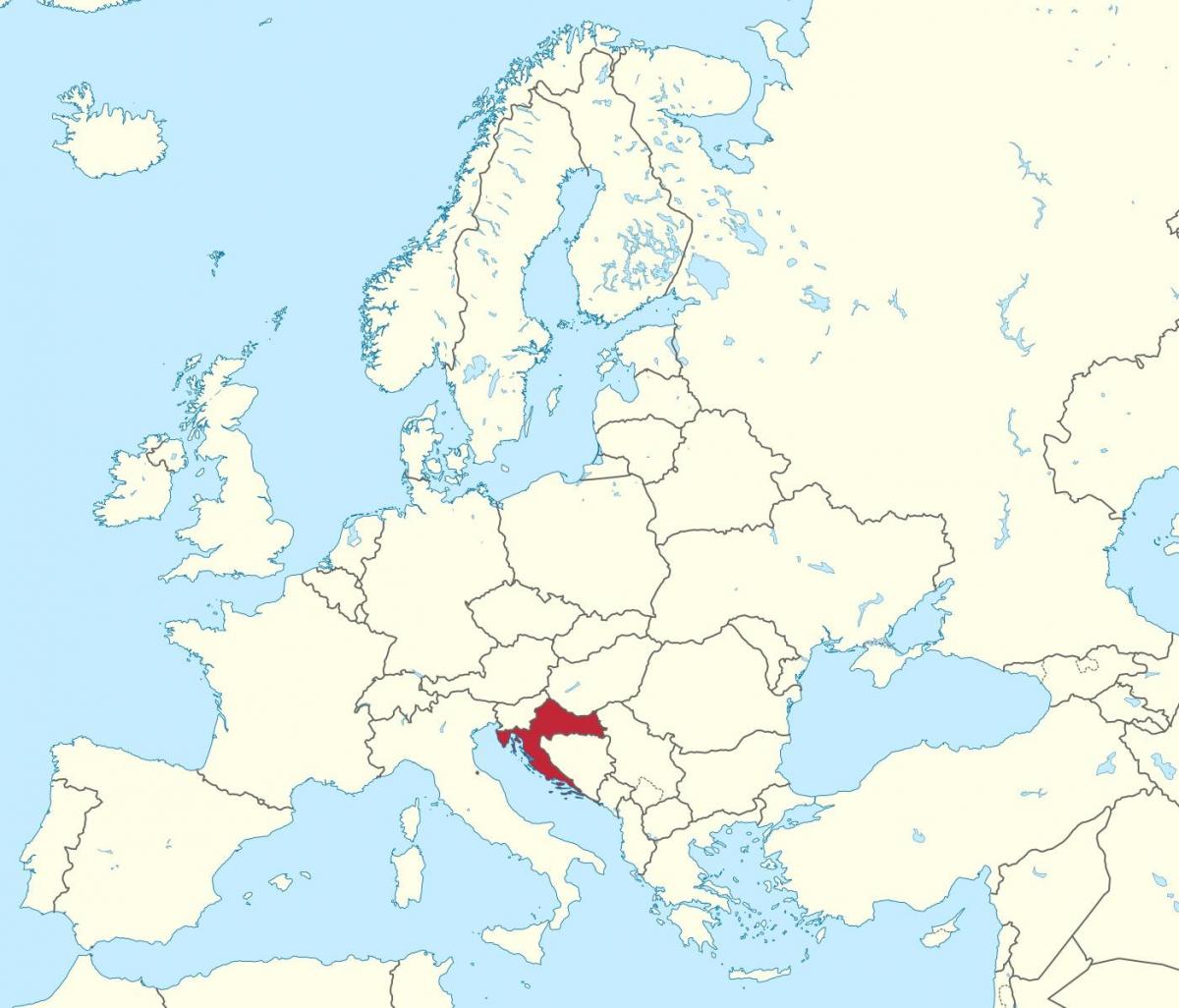 chorvátsko mapa európy