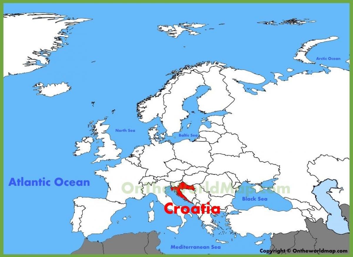 chorvátsko polohu na mape sveta