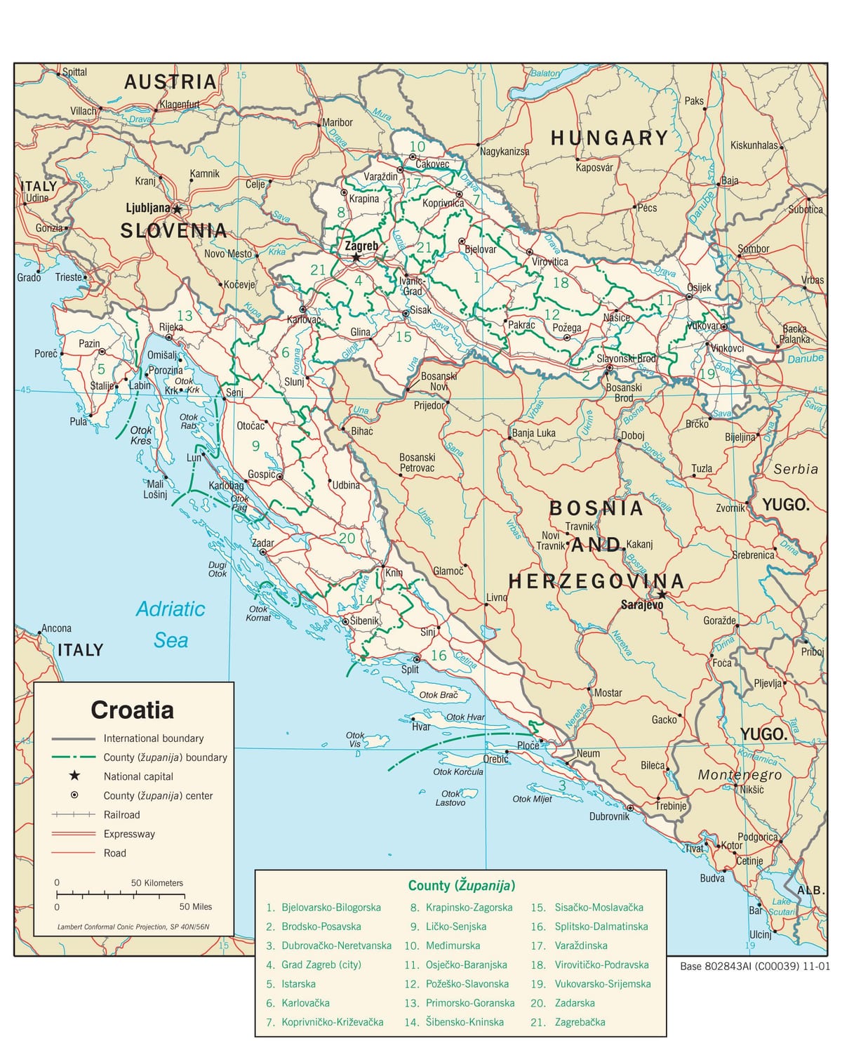 mapa lidl chorvátsko