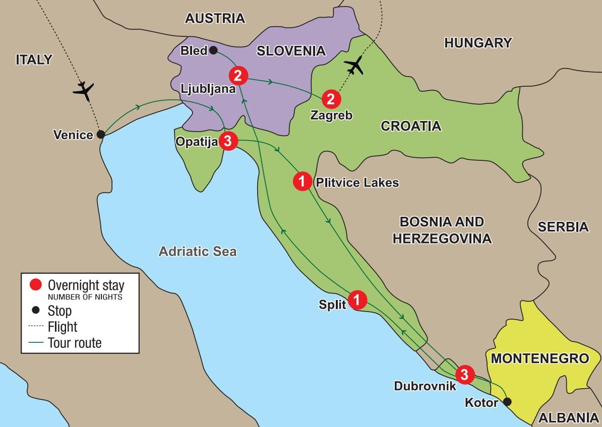 mapa opatija, chorvátsko