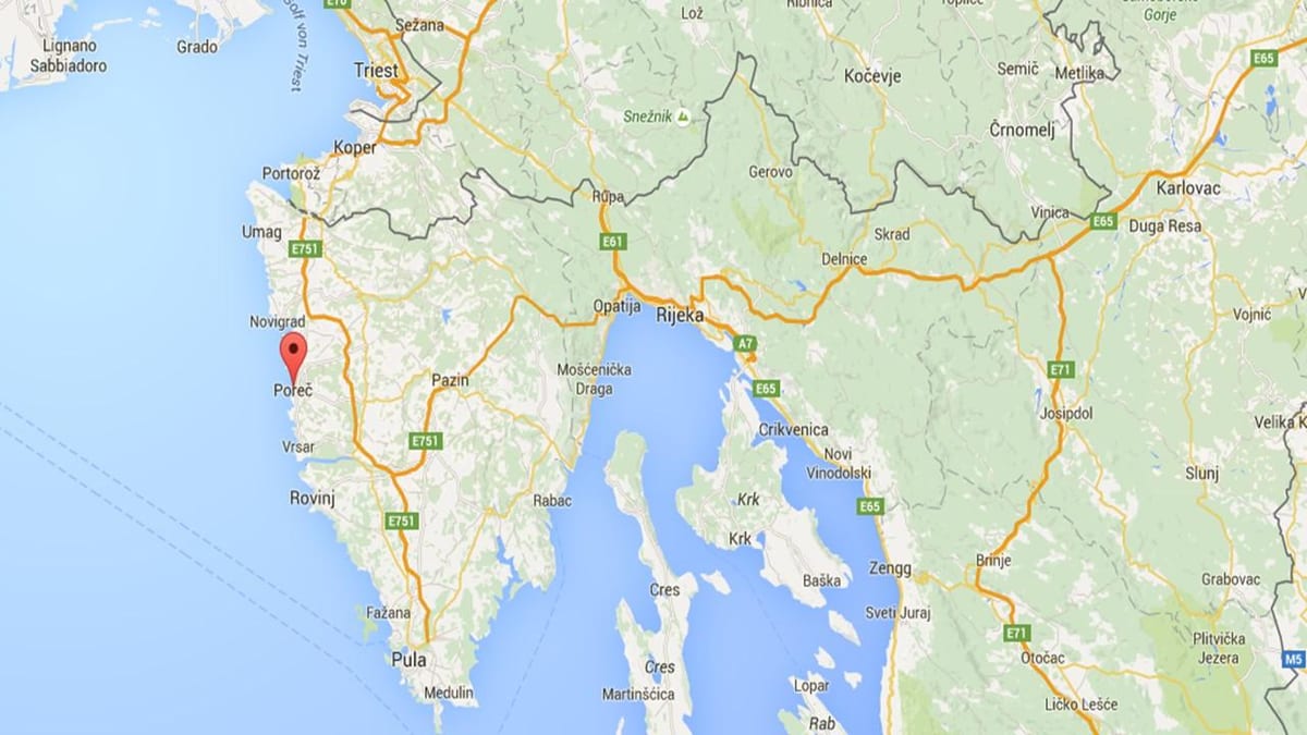 mapa poreči v chorvátsku 