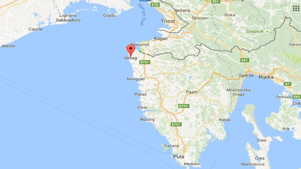 mapa umag, chorvátsko