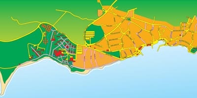 Mapa brač chorvátsko