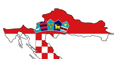 Chorvátsko mapa vlajka