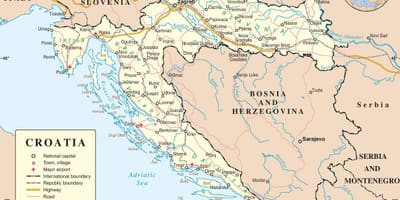 Vodičské mapa chorvátsko