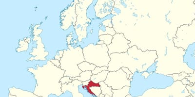 Chorvátsko mapa európy