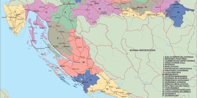 Mapa chorvátsko mapa vektor