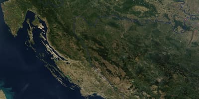 Mapa chorvátska satelit