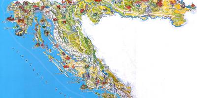Chorvátska turistické atrakcie mapu