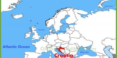 Chorvátsko polohu na mape sveta
