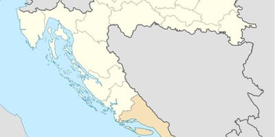 Mapa dalmácia chorvátsko 