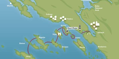 Jadranské pobrežie chorvátska mapu