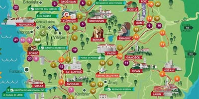 Mapa istria chorvátsko