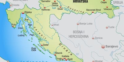 Severné chorvátsko mapa