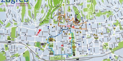 Mapa zagreb chorvátsko