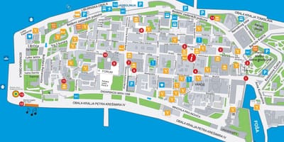 Mapa zadar chorvátsko